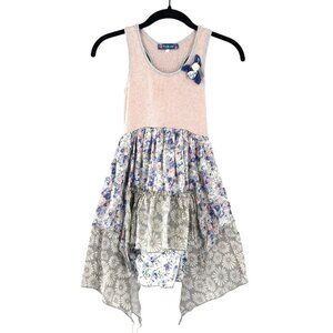 Truly Me Embellished Dress Girls 3T Multi Boho Playful Sweet Cute Girly Casual‎